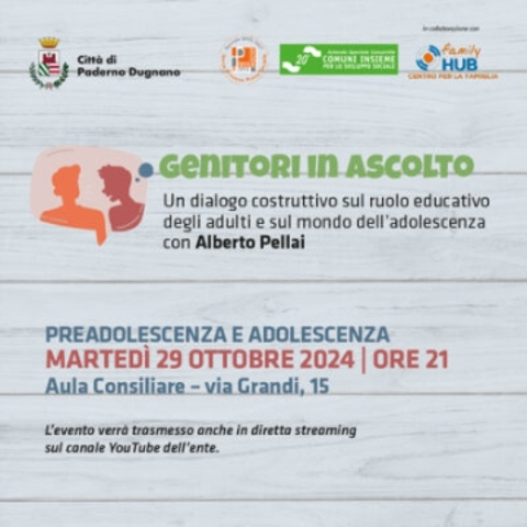 Genitori in ascolto. Incontro martedì 29 ottobre